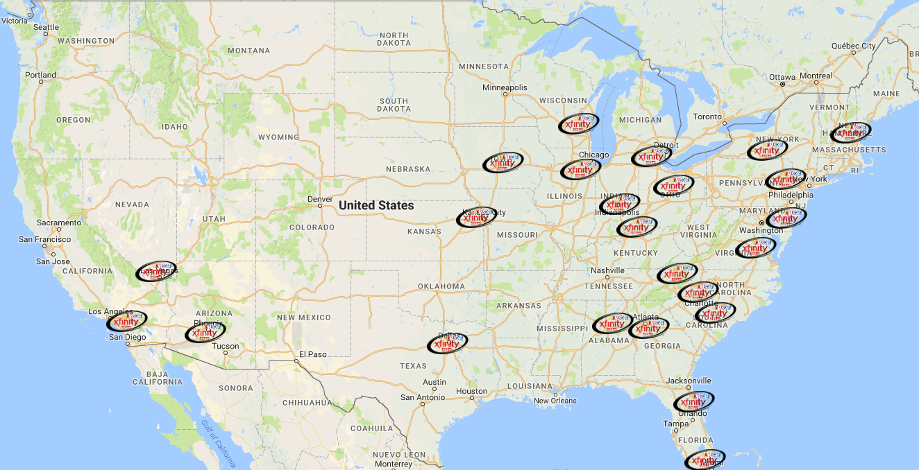 NASCAR Xfinity Series Map | Tracks - Sport League Maps