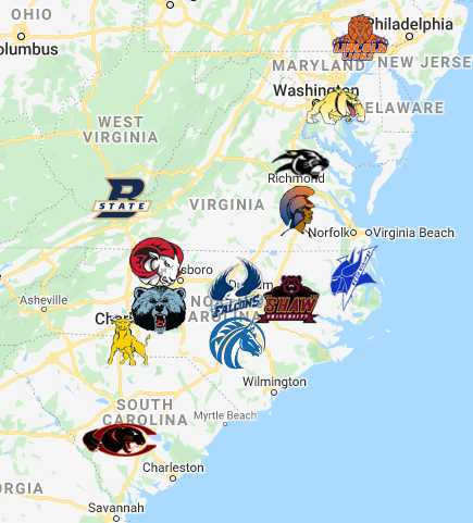 CIAA Map | Teams | Logos - Sport League Maps