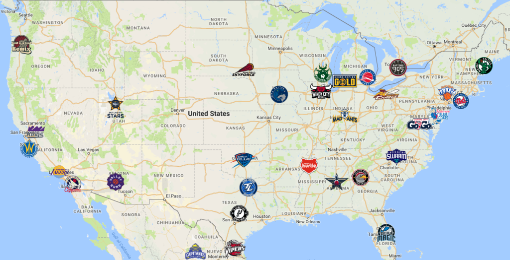 G League Map 