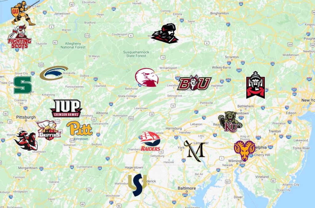 PSAC Map | Teams | Logos - Sport League Maps