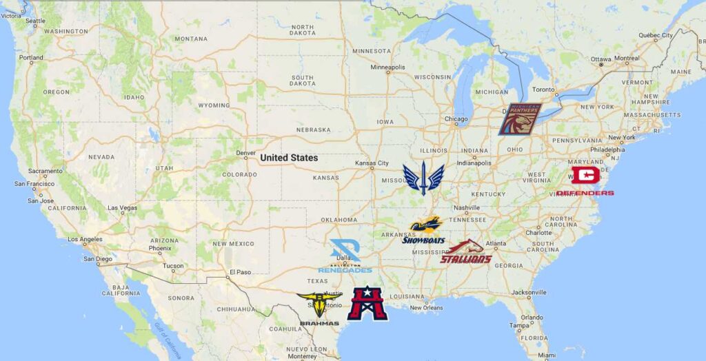 UFL Map Teams Logos Sport League Maps