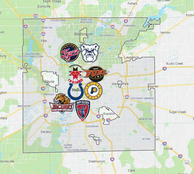 Sports Teams in Indianapolis - Sport League Maps